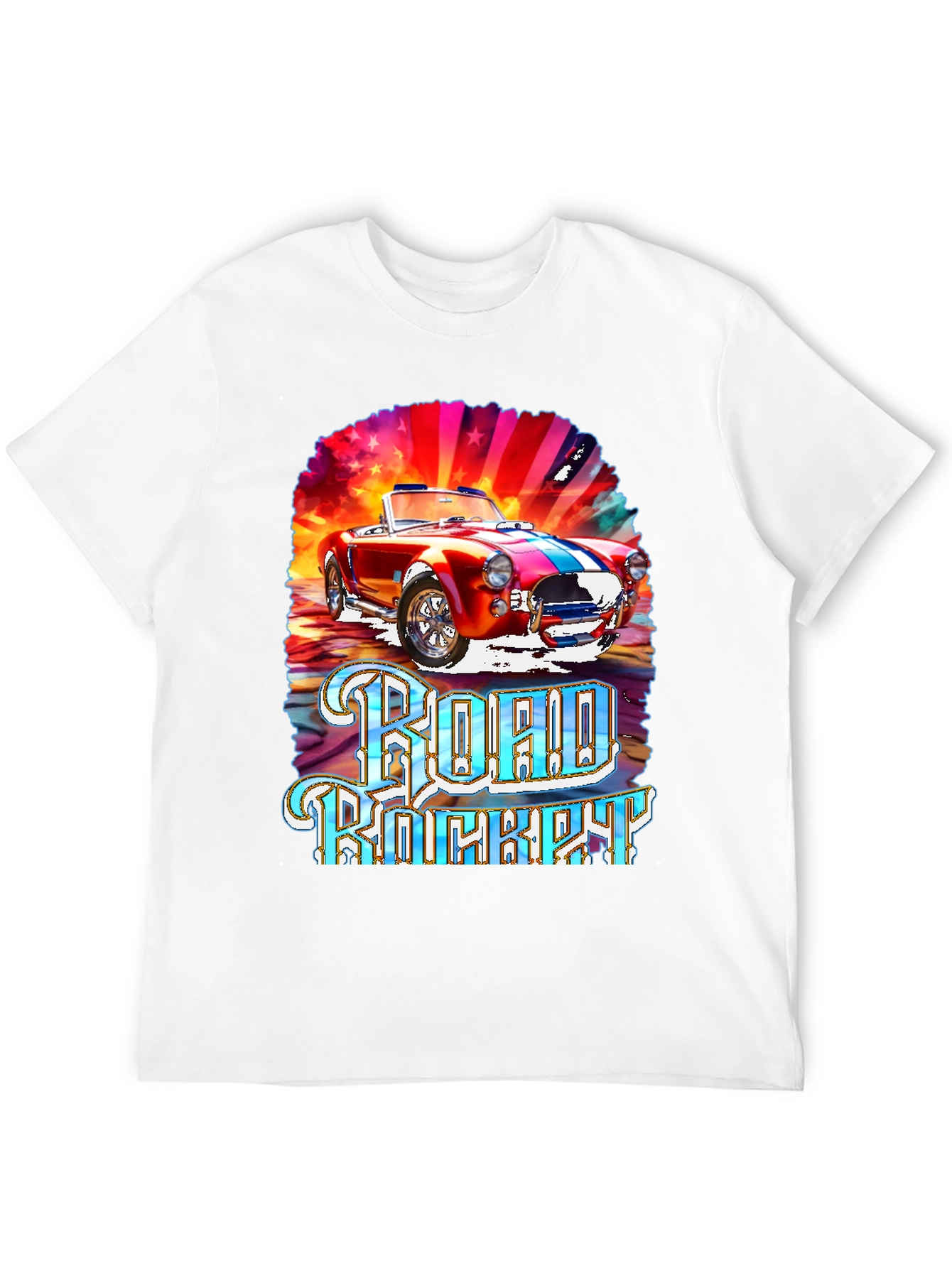 Road Rocket Car Graphic T-Shirt
