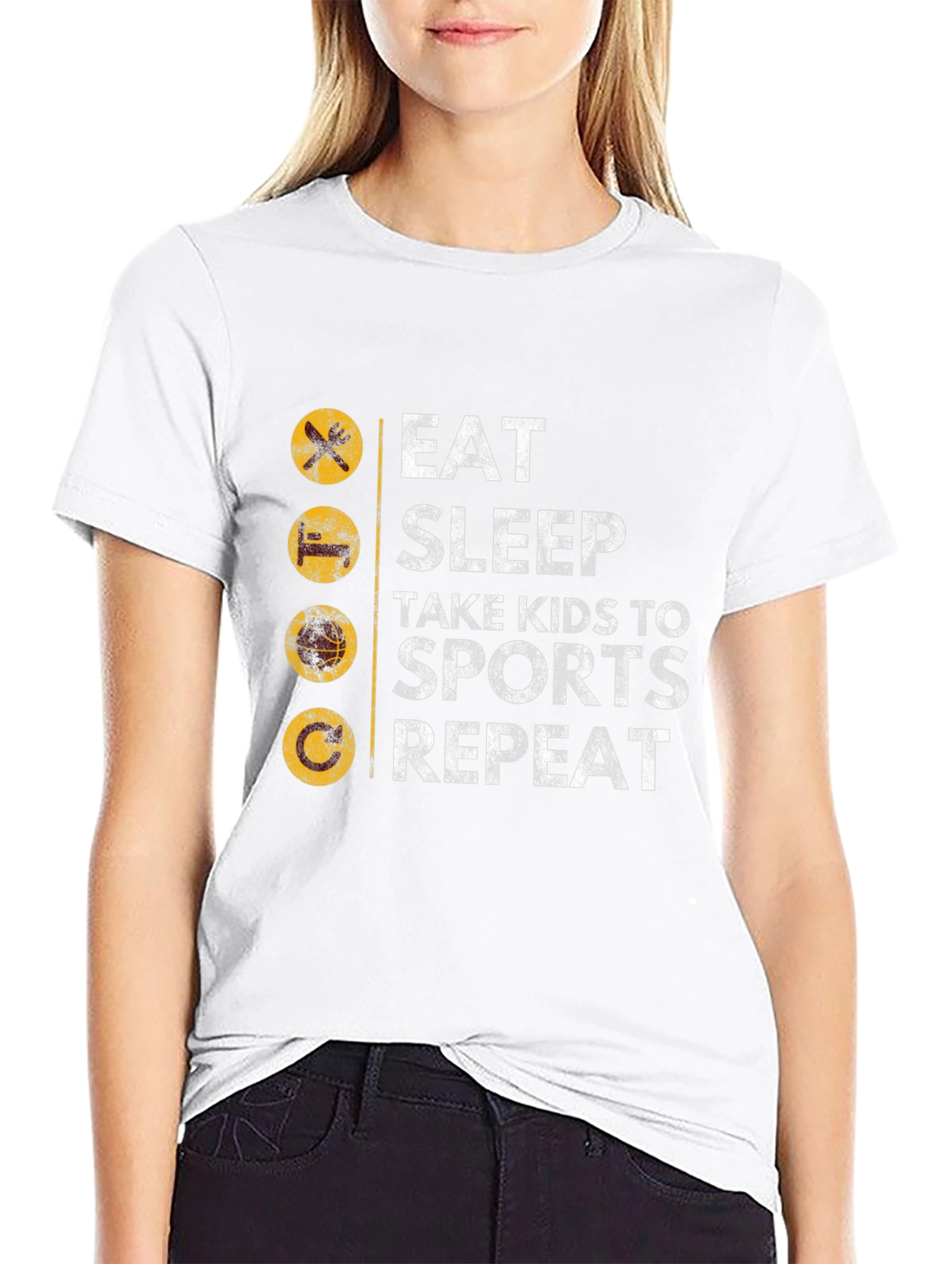 Eat Sleep Sports Repeat Mens Graphic Tee