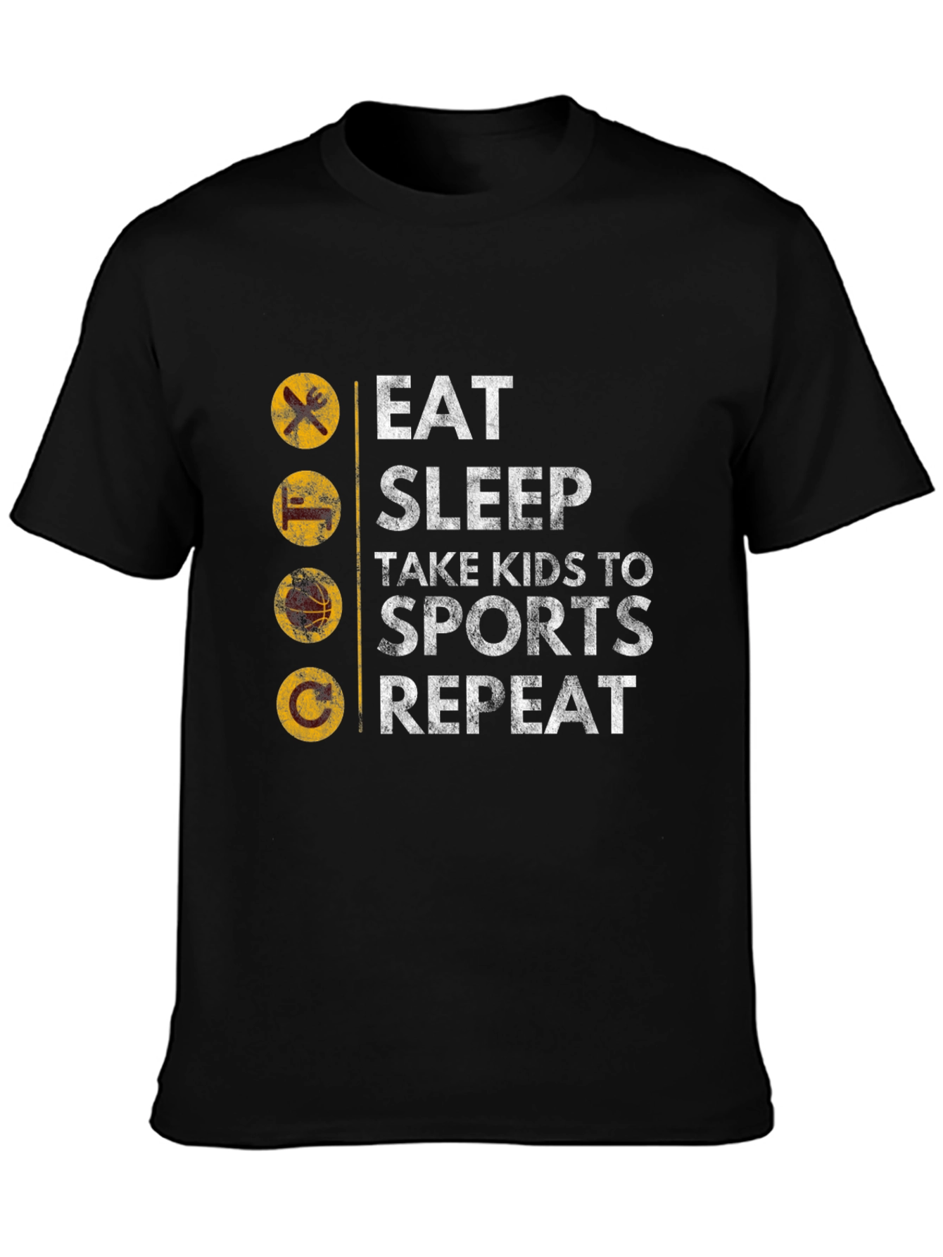 Eat Sleep Sports Repeat Mens Graphic Tee