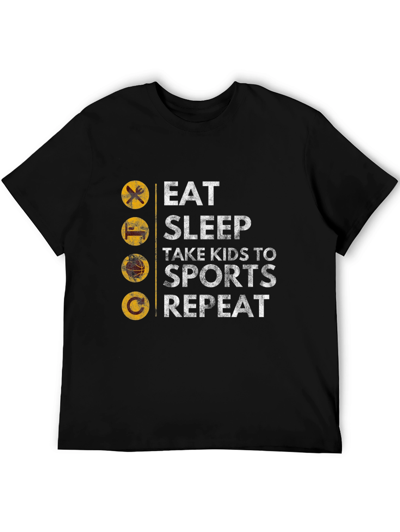 Eat Sleep Sports Repeat Mens Graphic Tee