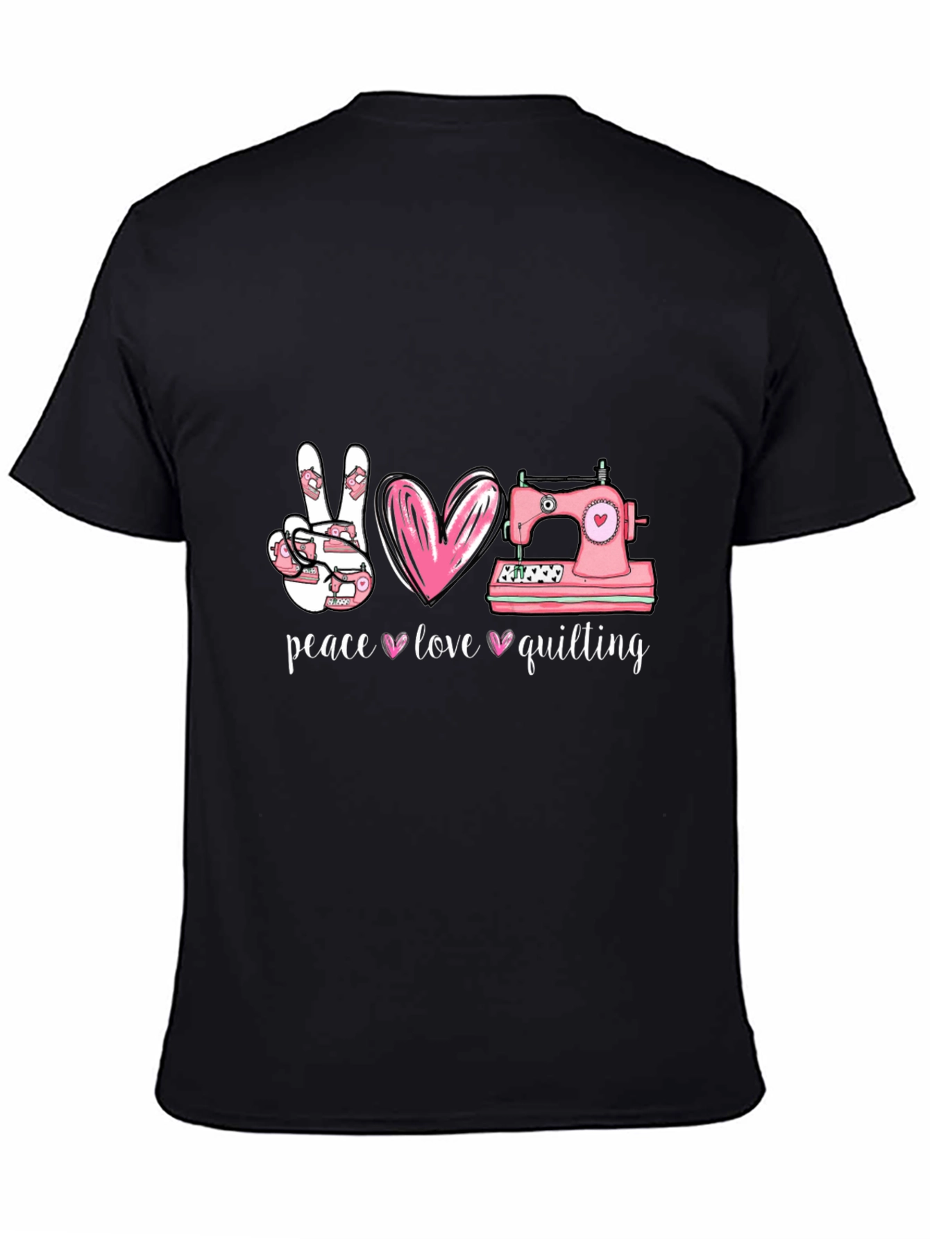 Peace Love Quilting T-Shirt - Sewing Gift
