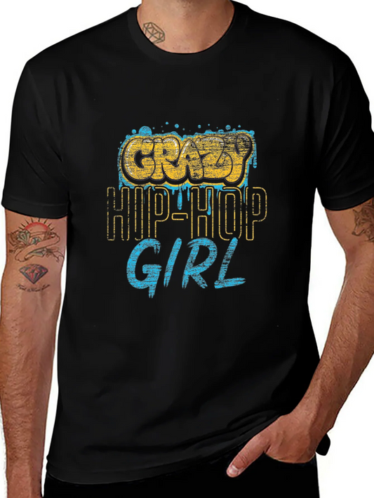 Crazy Hip-Hop Girl Graphic Tee - Cool Urban Style