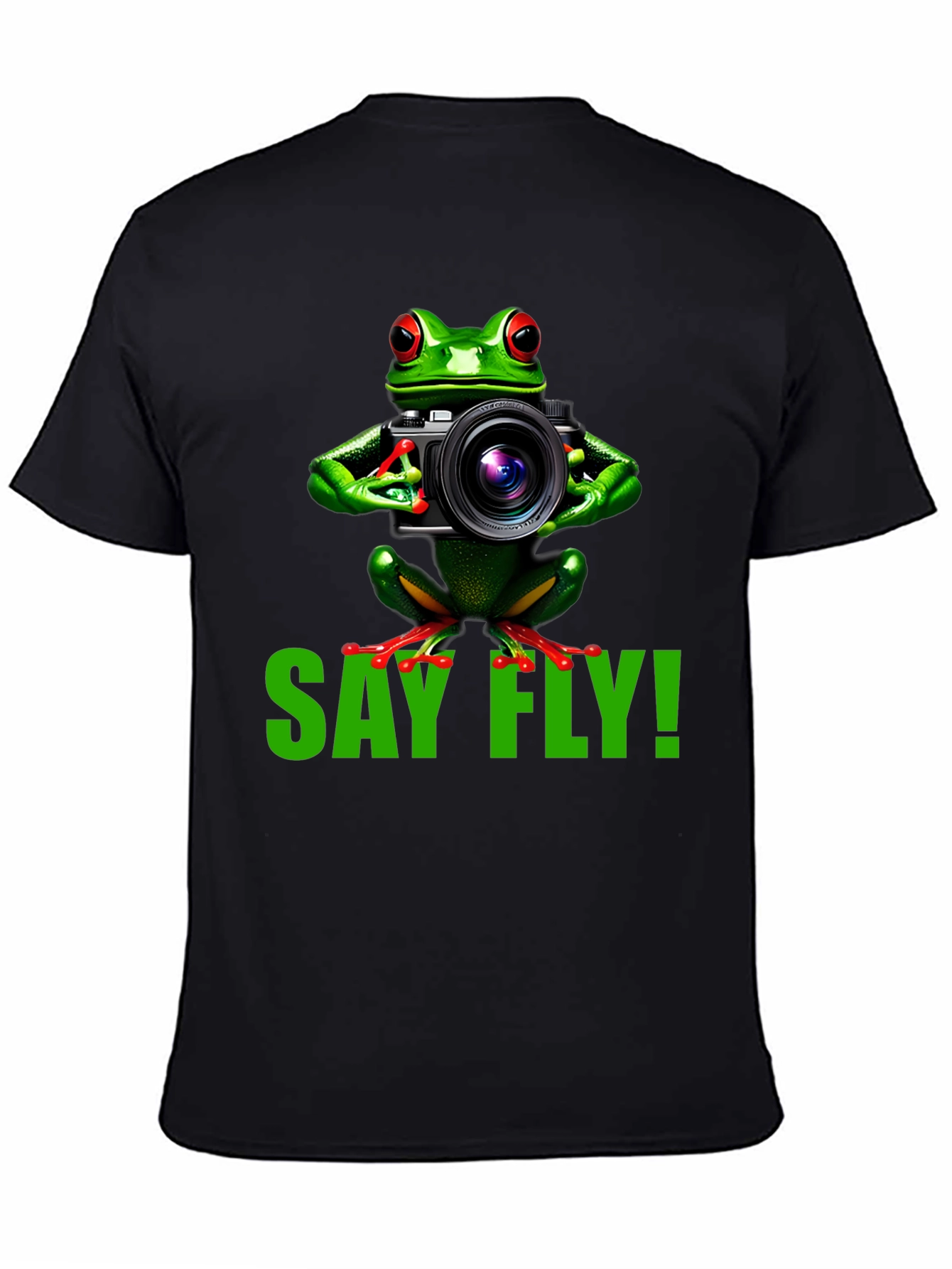 Say Fly! Frog Photographer Graphic T-Shirt