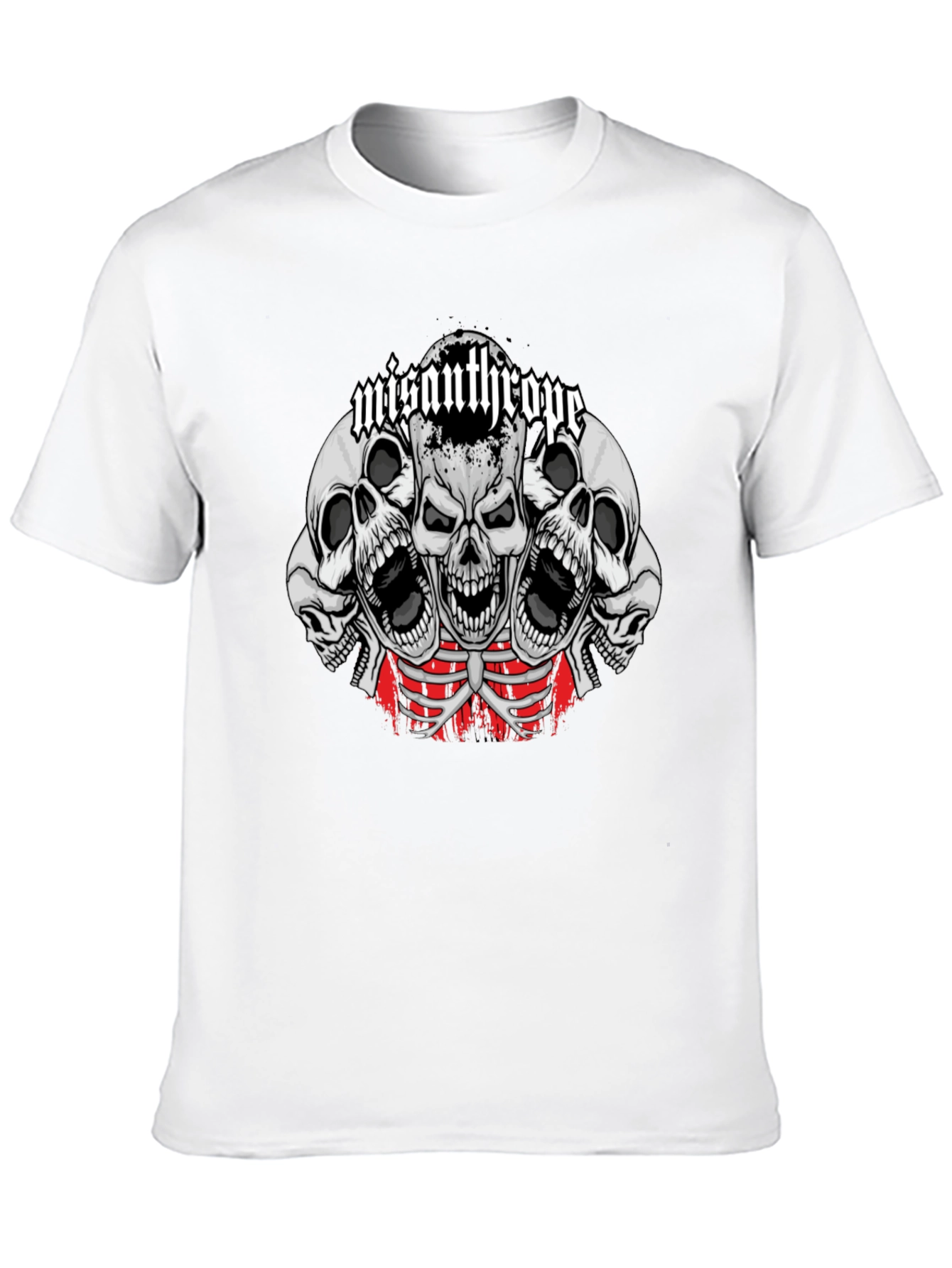 Misanthrope Skull Graphic Tee - Mens Black T-Shirt