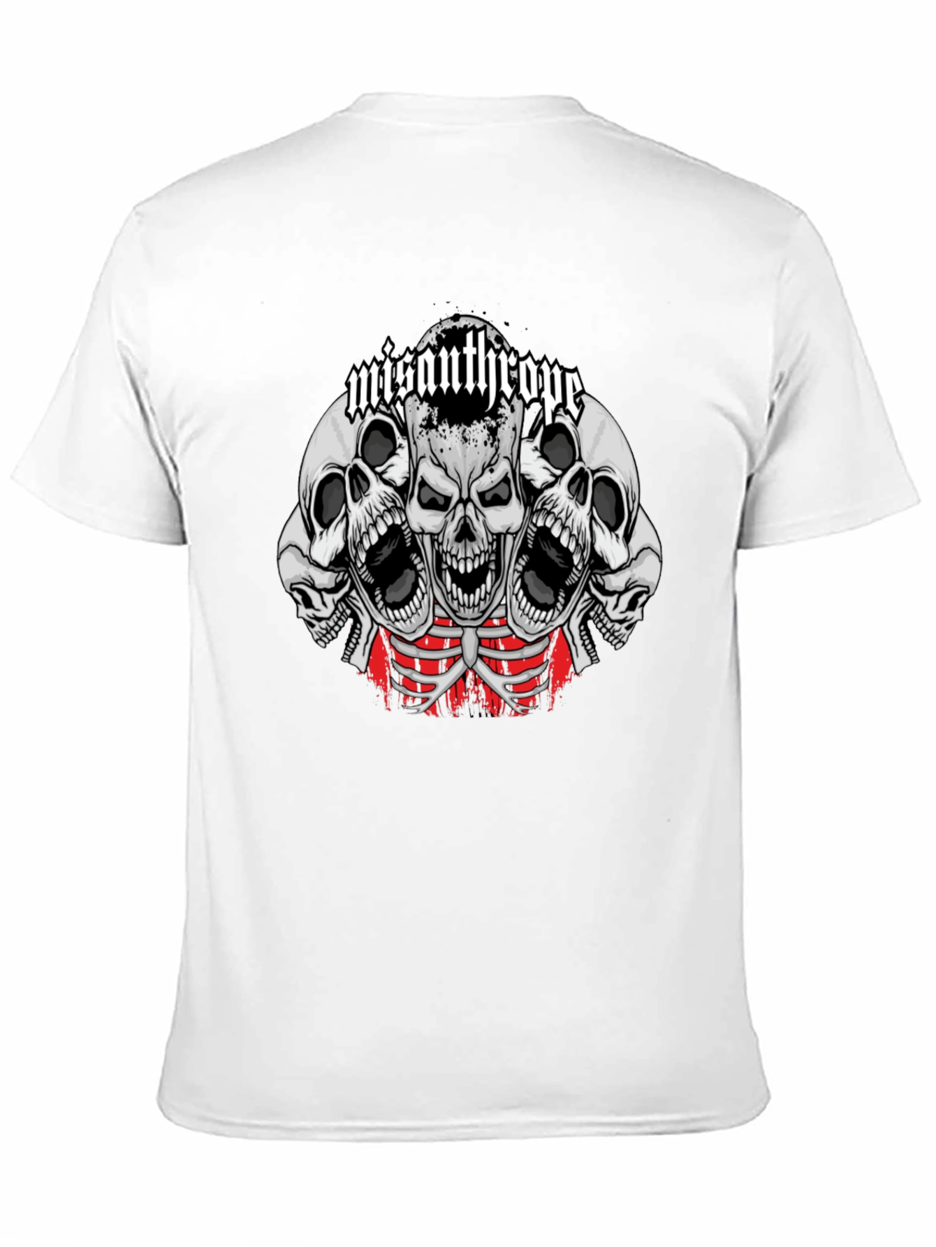 Misanthrope Skull Graphic Tee - Mens Black T-Shirt