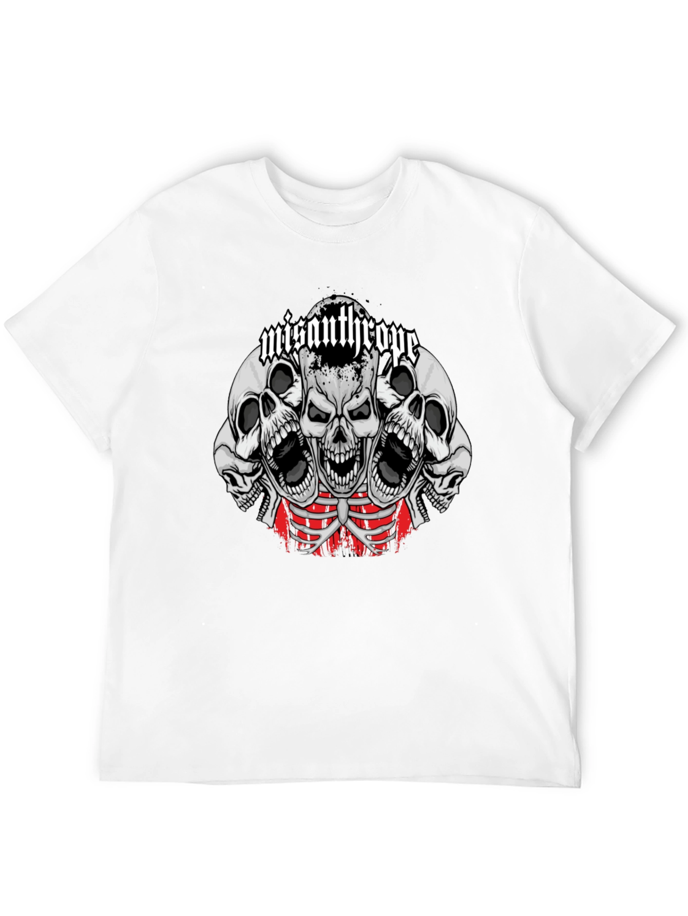 Misanthrope Skull Graphic Tee - Mens Black T-Shirt
