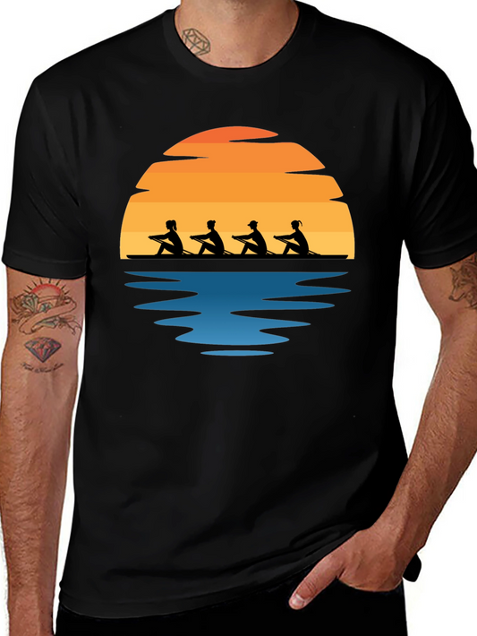 Rowing Team Sunset Graphic Tee