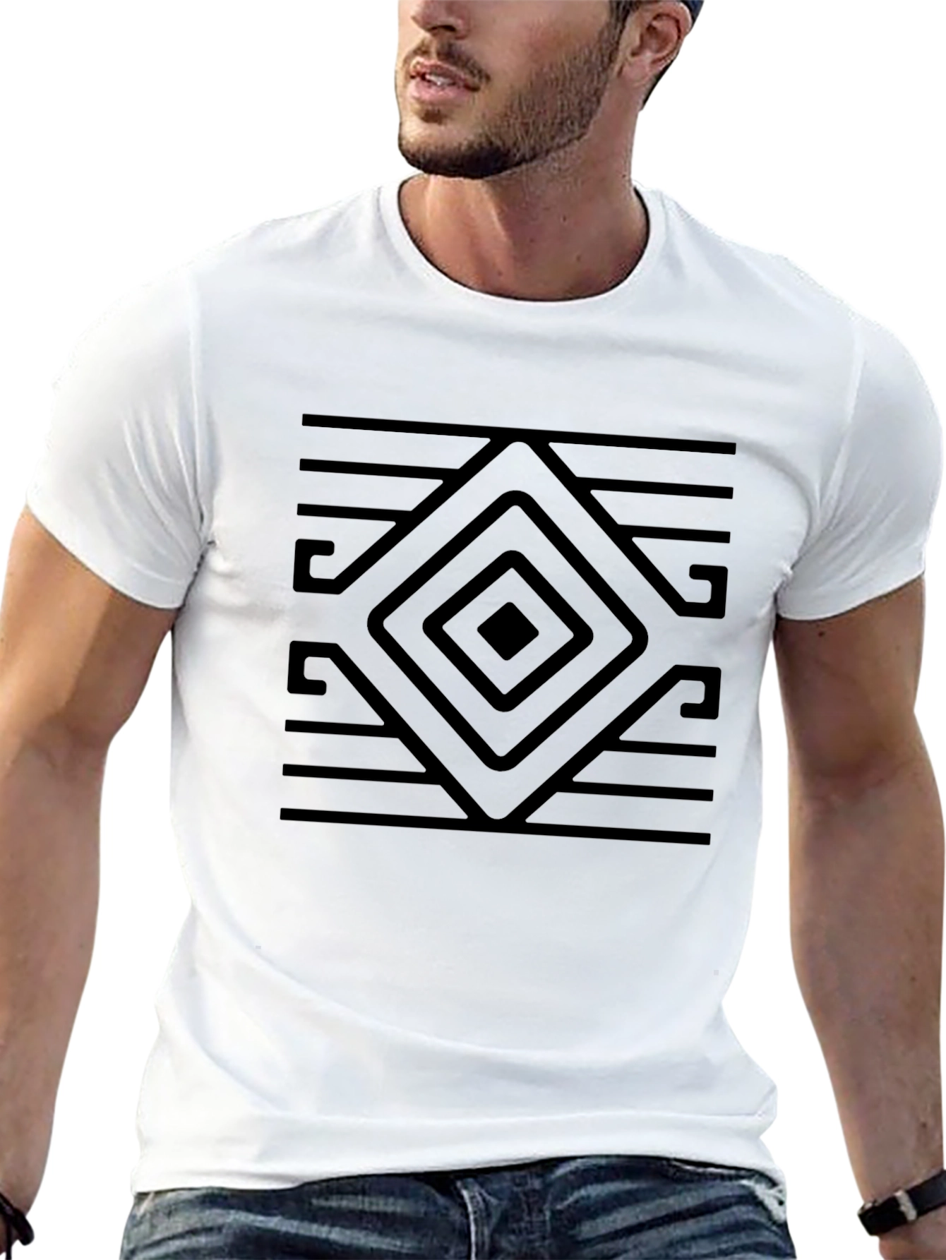 Geometric Black T-Shirt