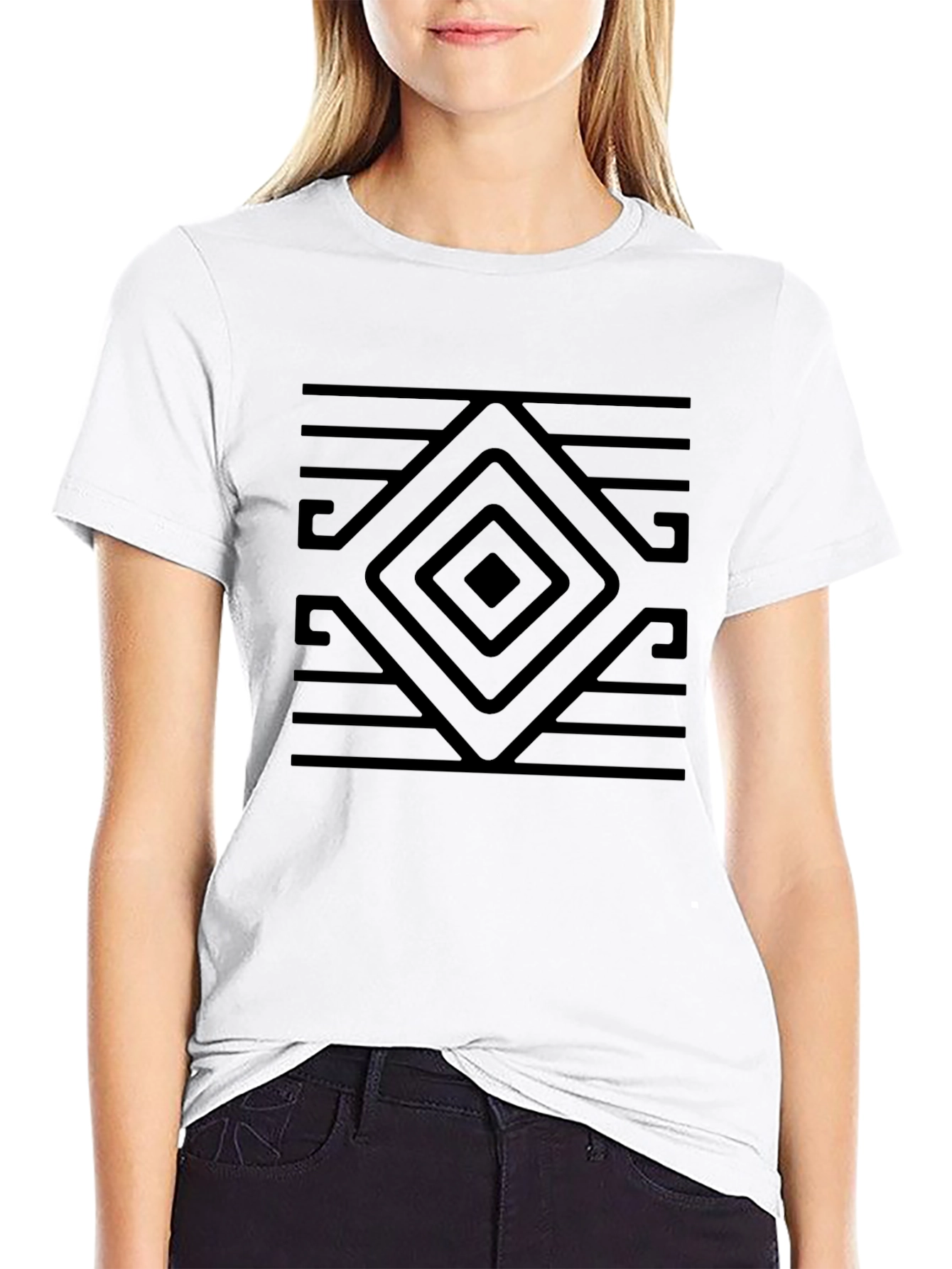 Geometric Black T-Shirt