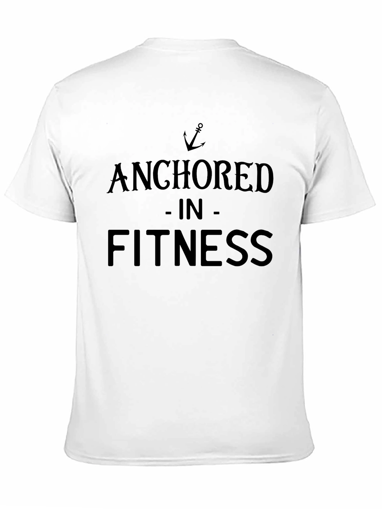 Anchored in Fitness Black Graphic Tee