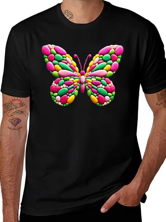 Fun Butterfly Graphic T-Shirt - Colorful Design