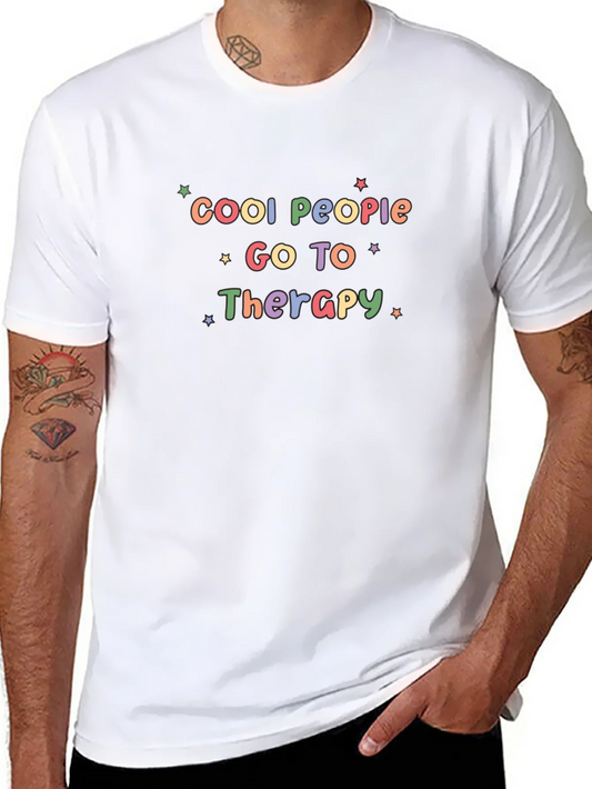 Cool People Go To Therapy Black Tee