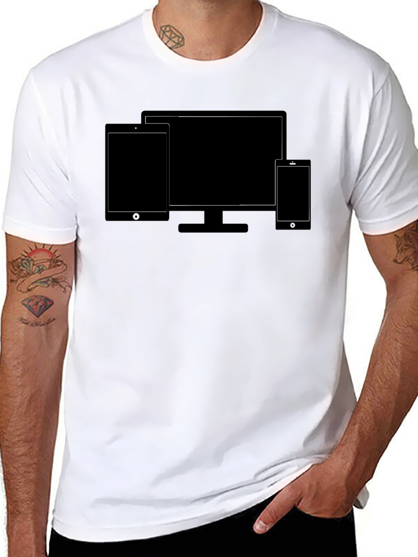 Tech Device T-Shirt - Modern Connectivity Tee