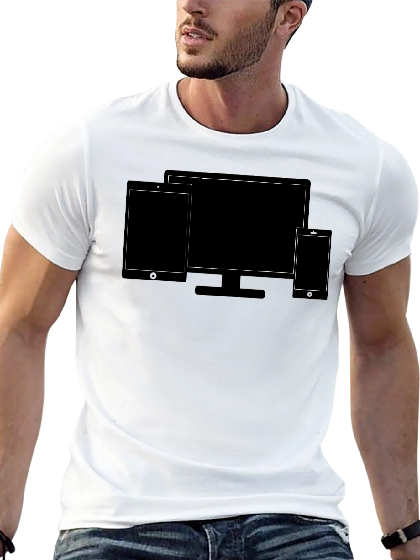 Tech Device T-Shirt - Modern Connectivity Tee
