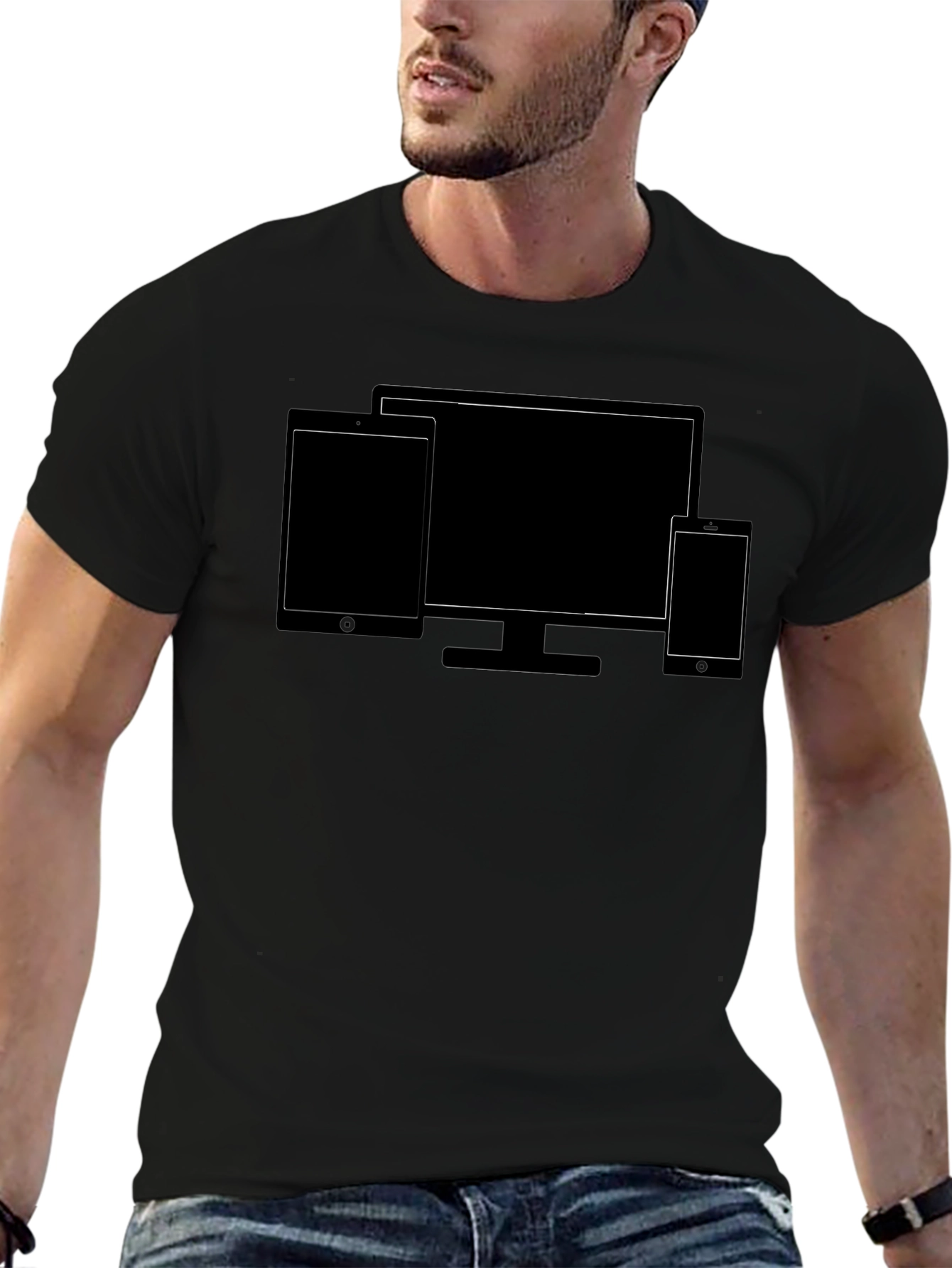 Tech Device T-Shirt - Modern Connectivity Tee