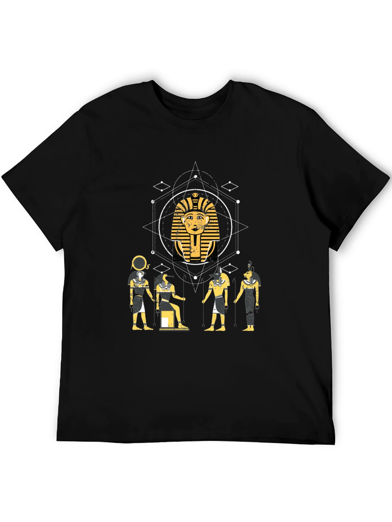 Egyptian Gods Graphic Tee - Black