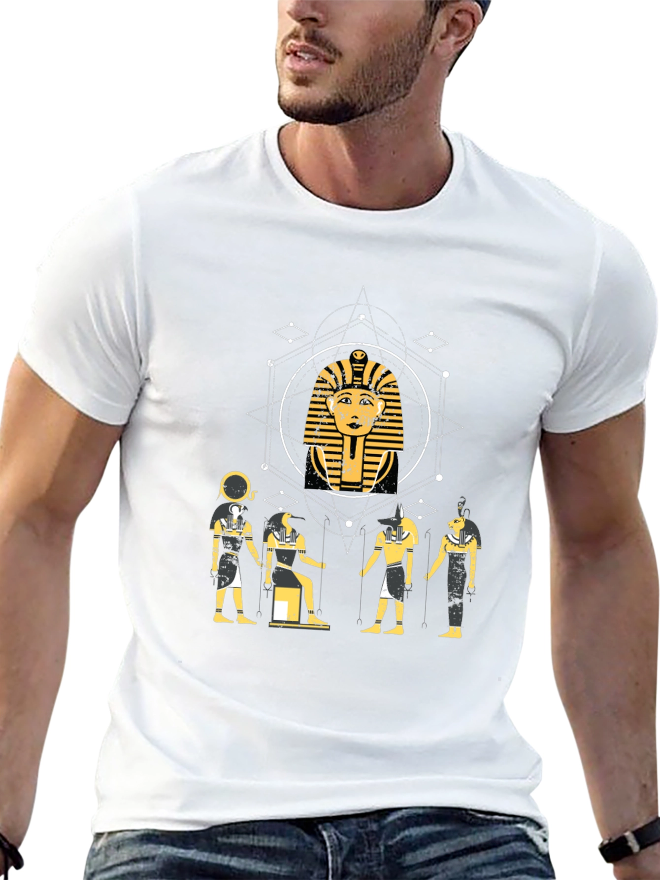 Egyptian Gods Graphic Tee - Black