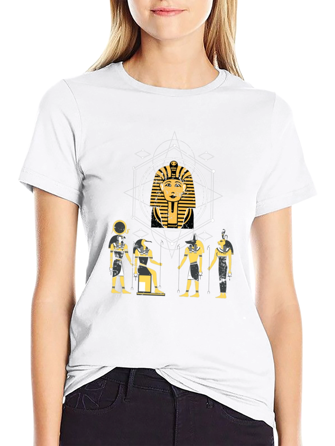 Egyptian Gods Graphic Tee - Black