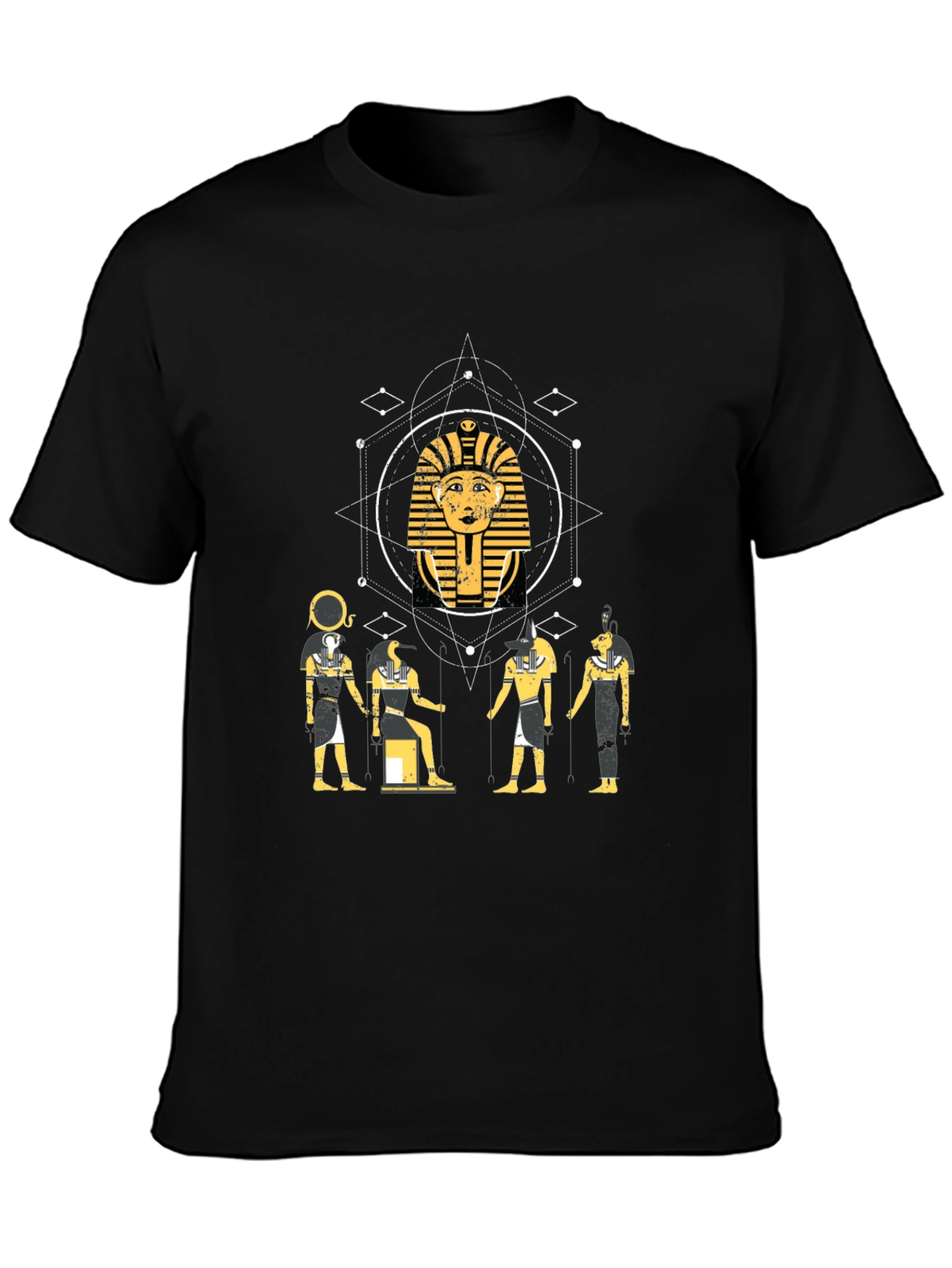 Egyptian Gods Graphic Tee - Black