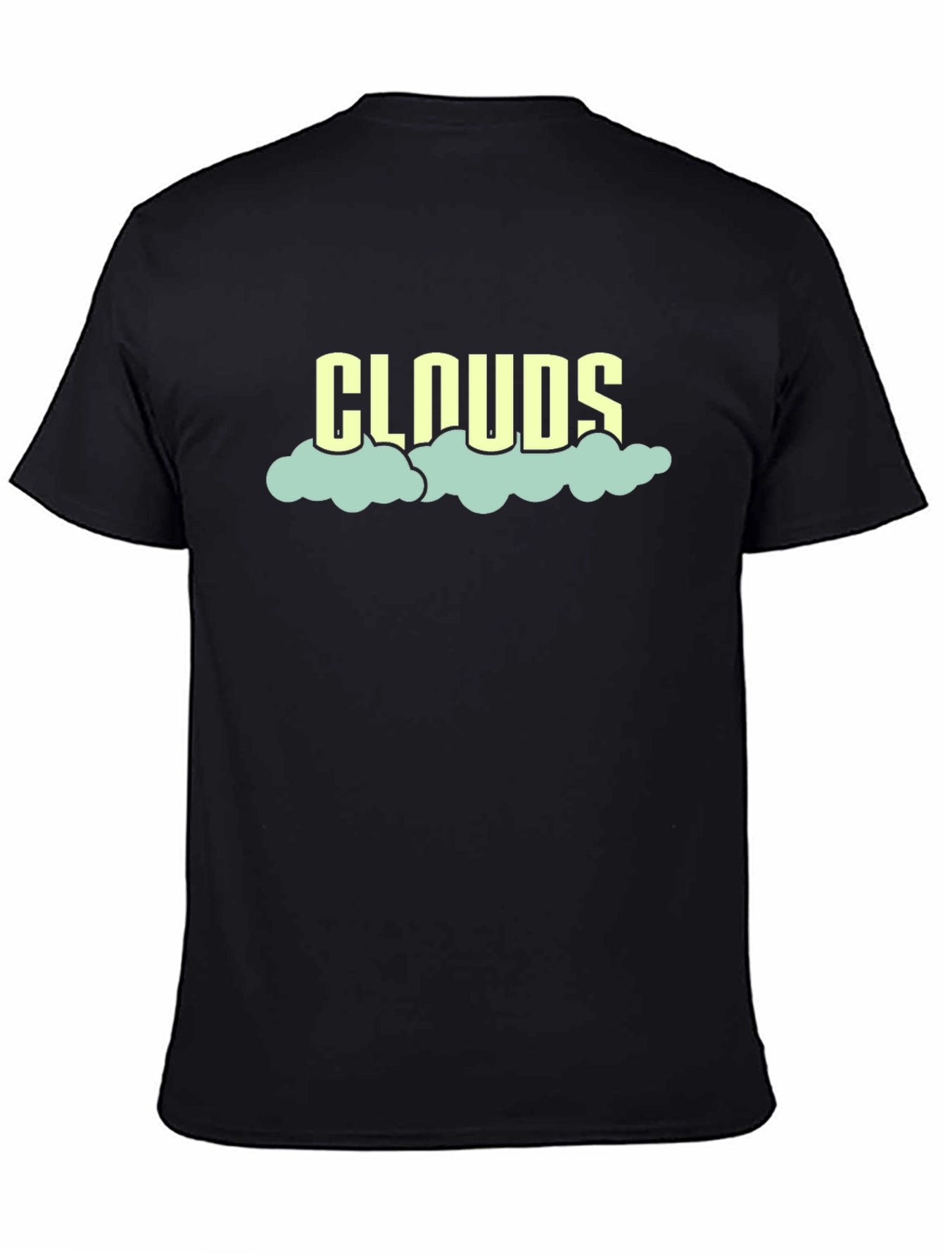 Clouds Graphic T-Shirt - Black Cotton Tee