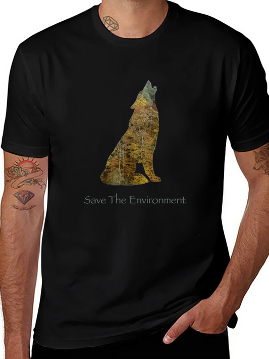 Save The Environment Wolf Graphic Tee