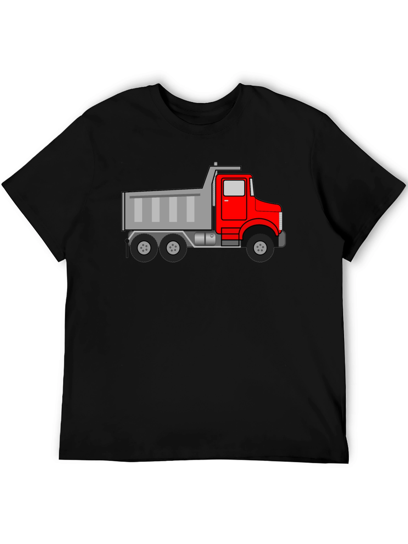 Dump Truck Graphic Tee - Black Cotton T-Shirt