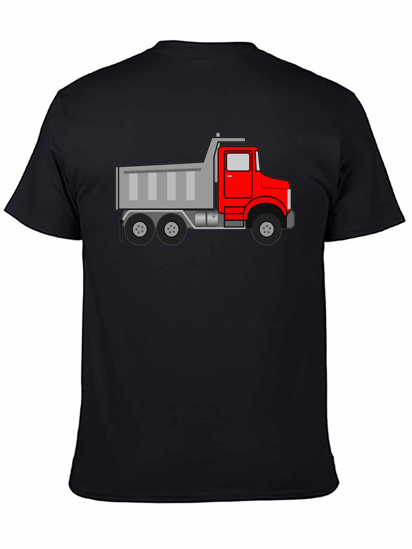 Dump Truck Graphic Tee - Black Cotton T-Shirt