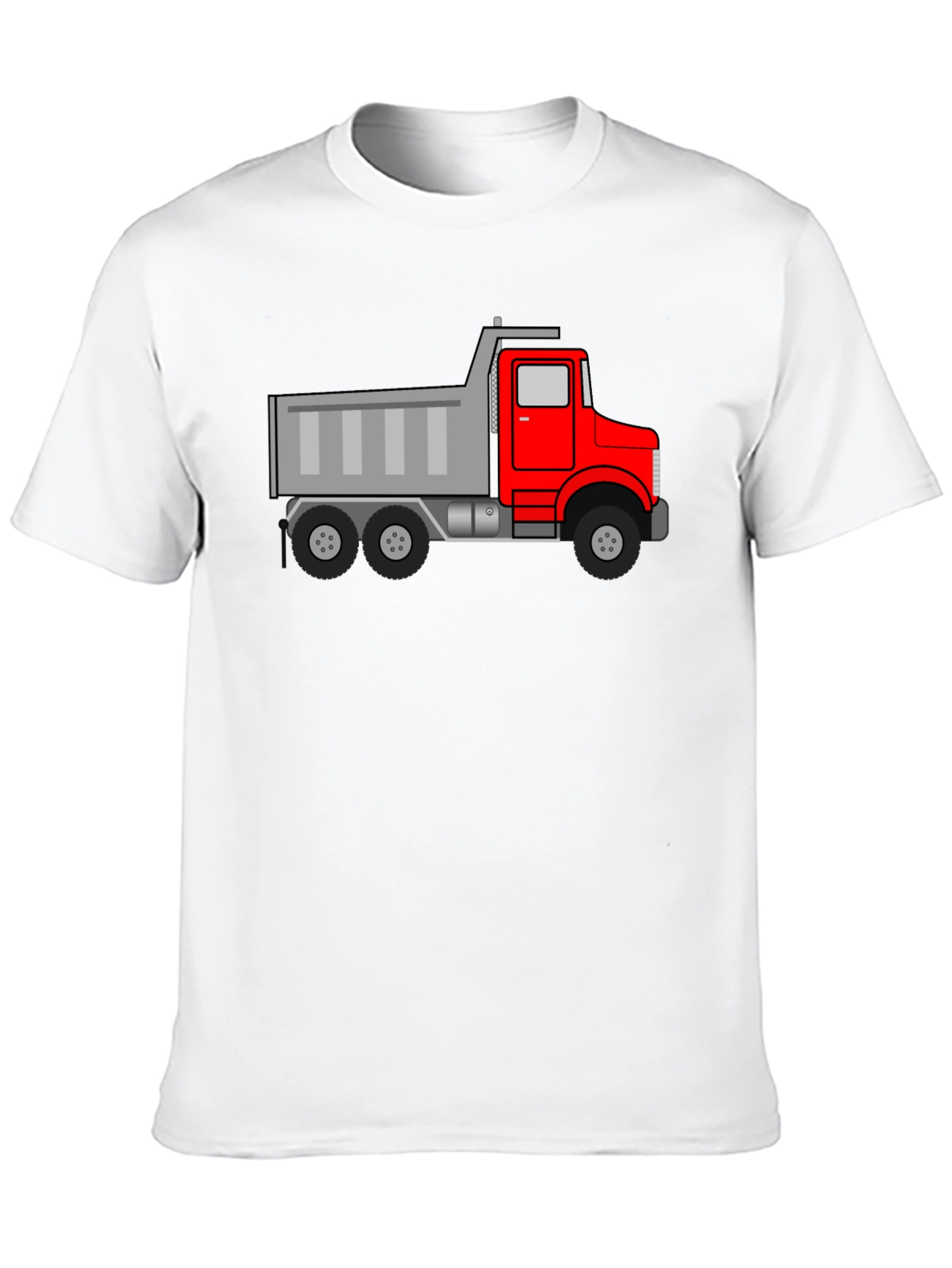 Dump Truck Graphic Tee - Black Cotton T-Shirt