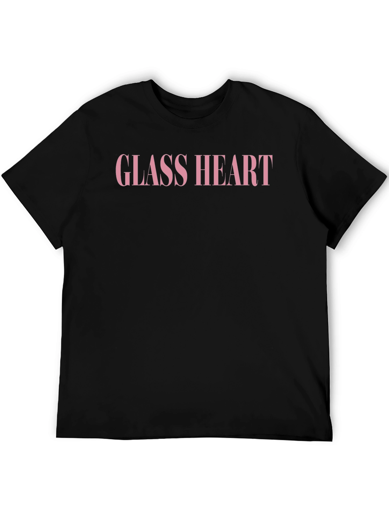 Glass Heart Graphic Tee - Stylish Crew Neck T-Shirt
