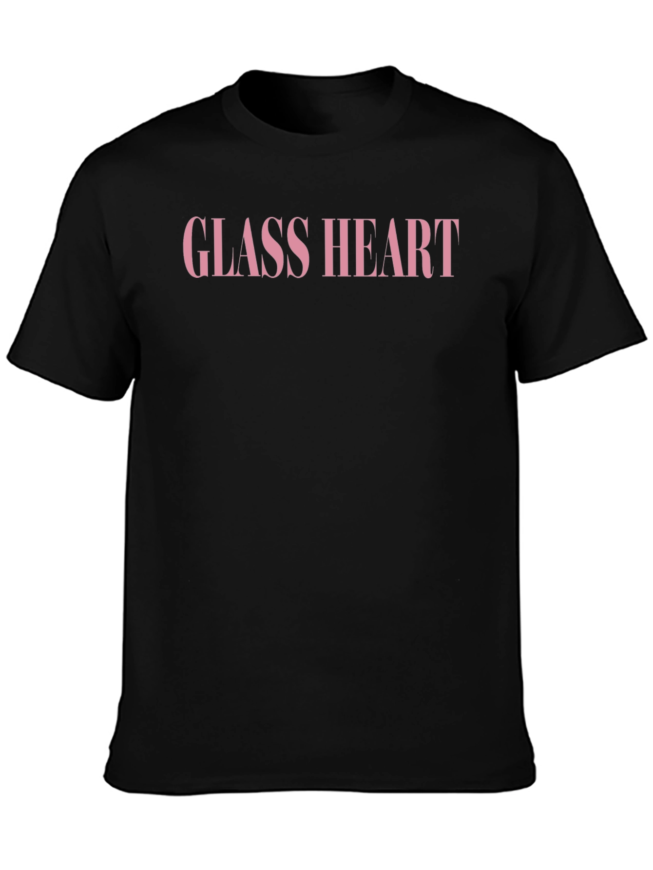 Glass Heart Graphic Tee - Stylish Crew Neck T-Shirt