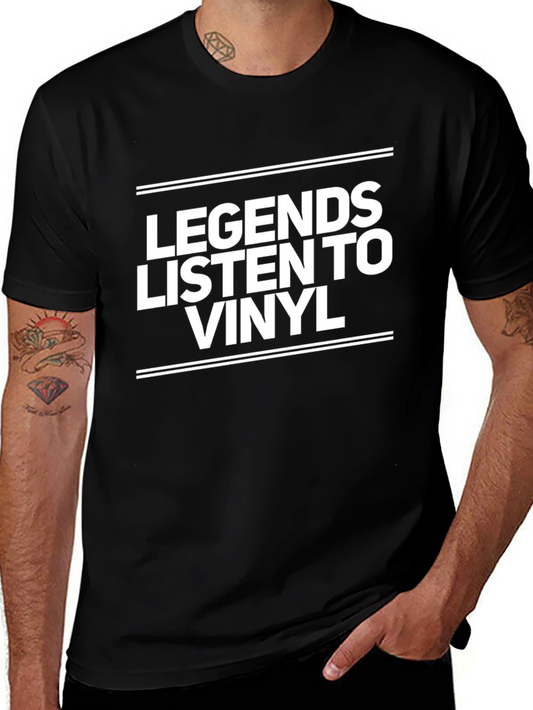 Legends Listen to Vinyl Black T-Shirt