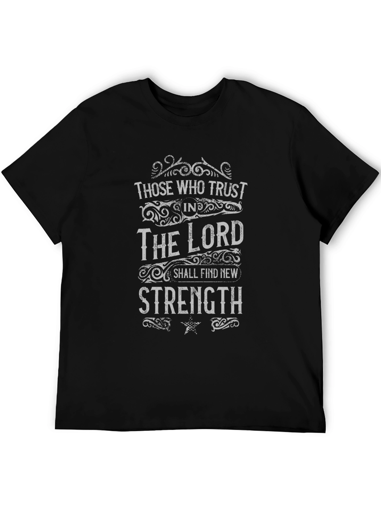Faith-Inspired Trust in the Lord Black T-Shirt
