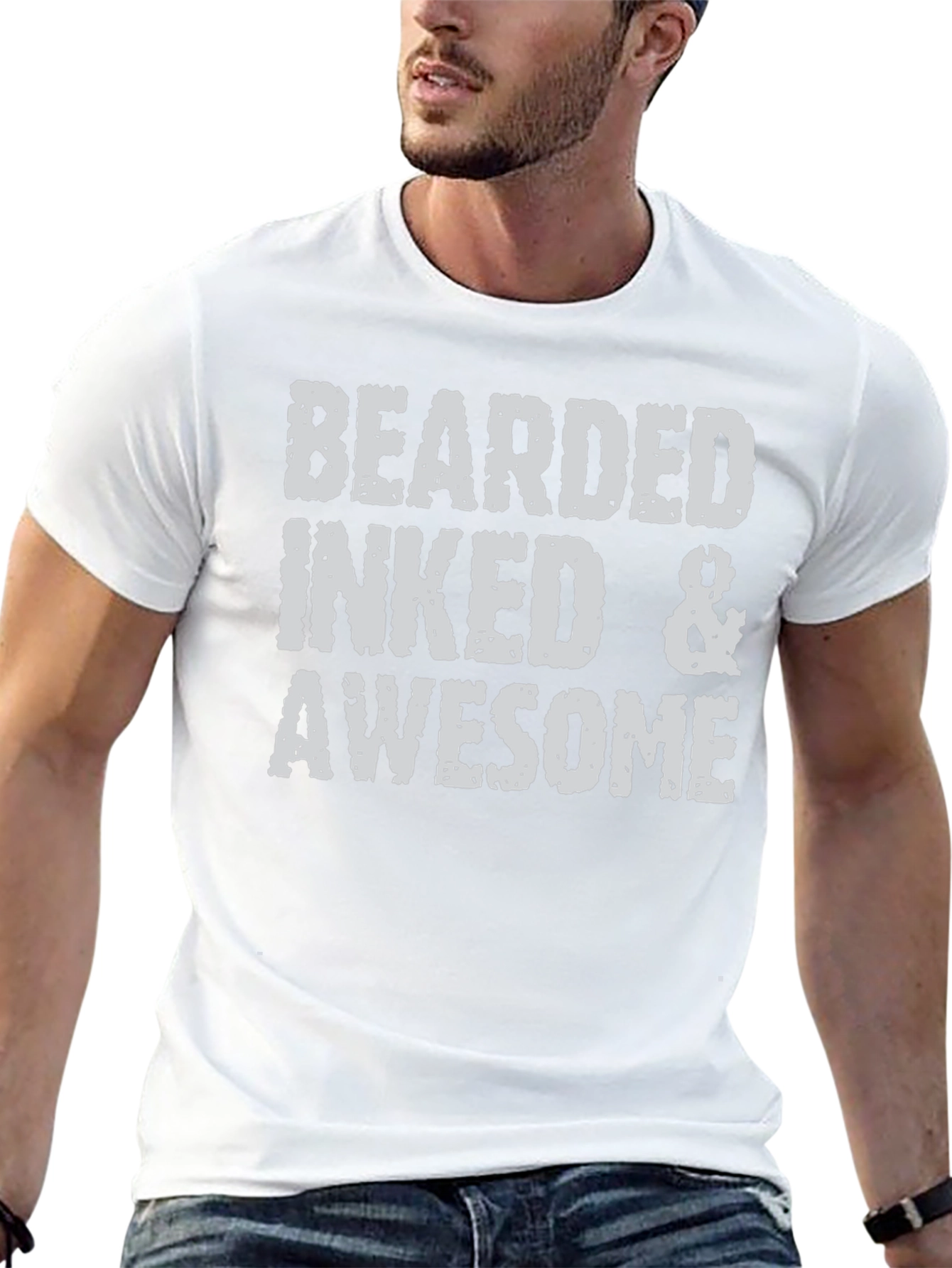 Bearded Inked & Awesome Graphic T-Shirt