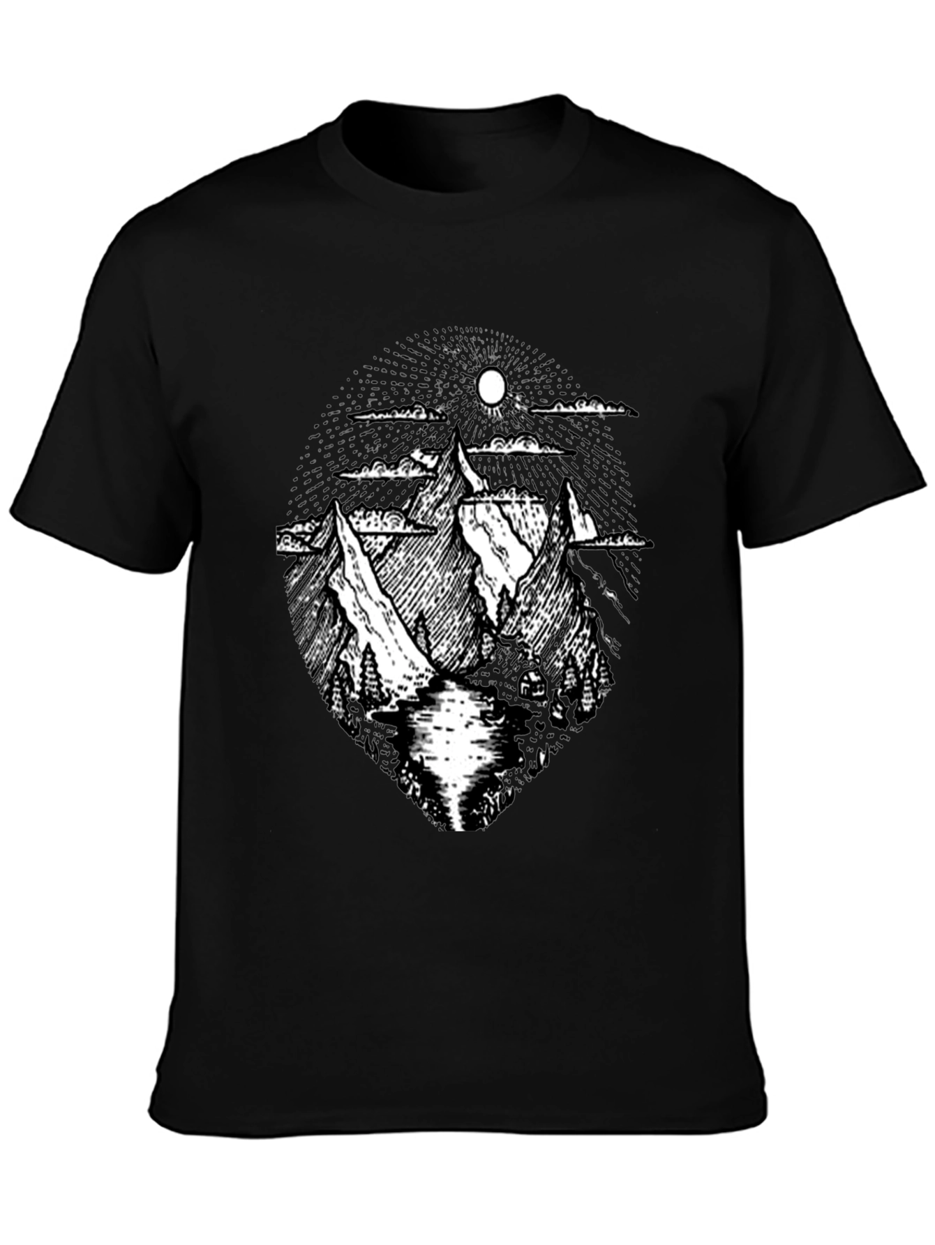 Mountain Graphic Black T-Shirt