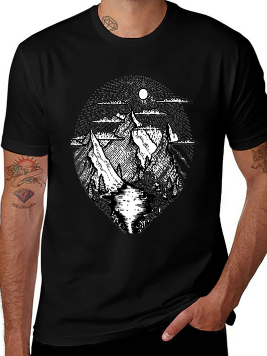 Mountain Graphic Black T-Shirt