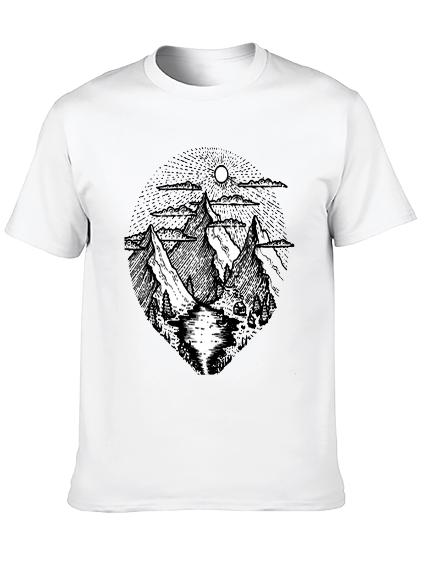 Mountain Graphic Black T-Shirt