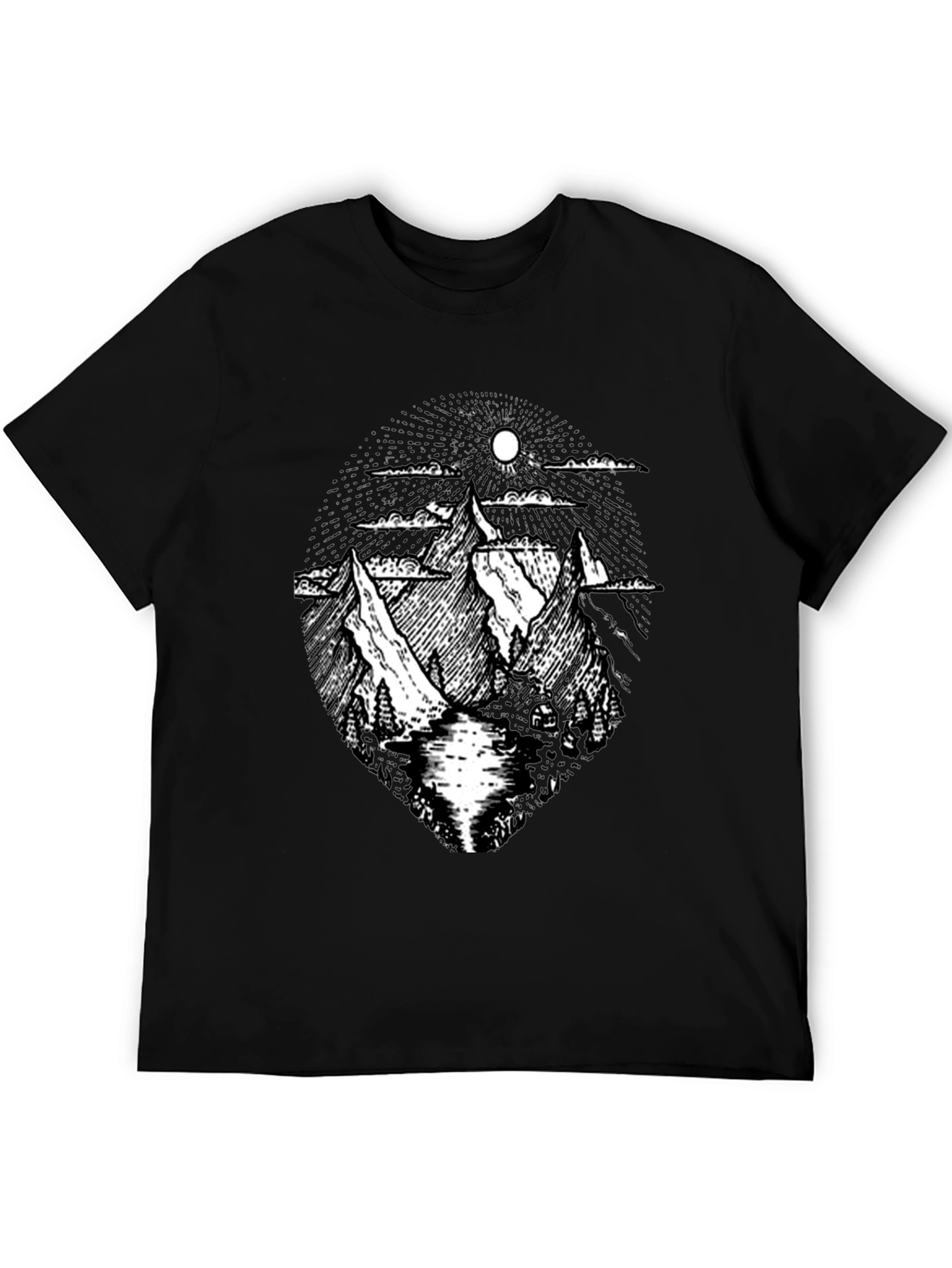 Mountain Graphic Black T-Shirt
