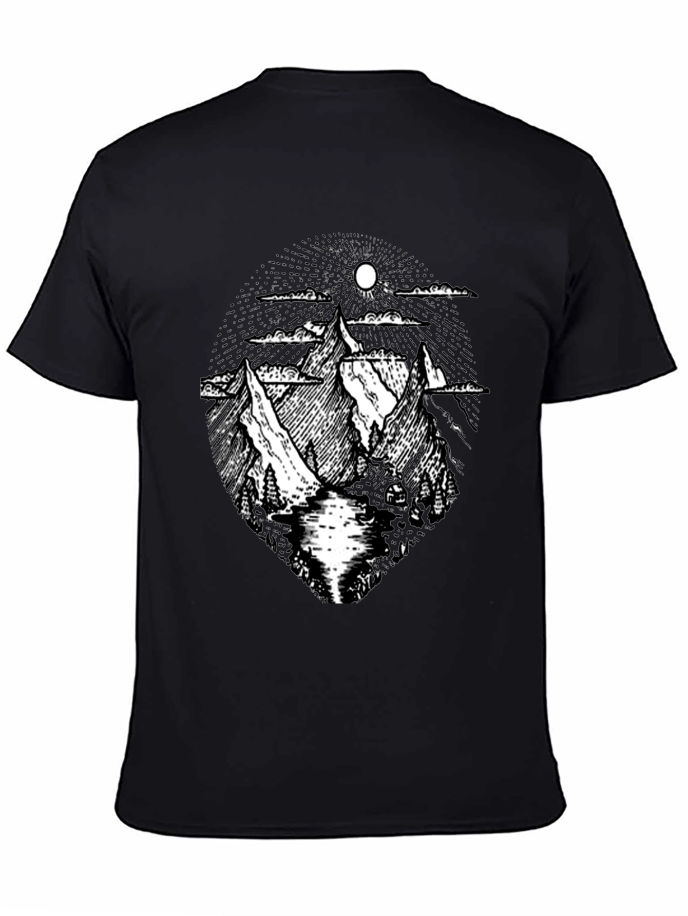 Mountain Graphic Black T-Shirt