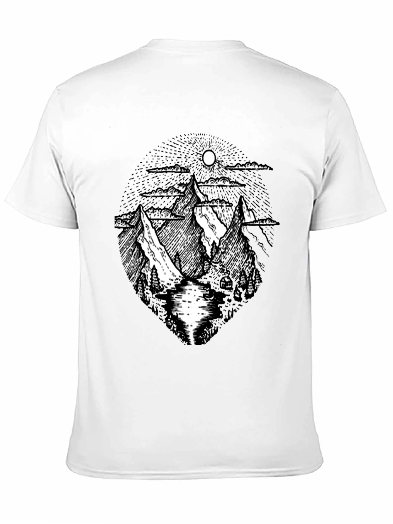 Mountain Graphic Black T-Shirt