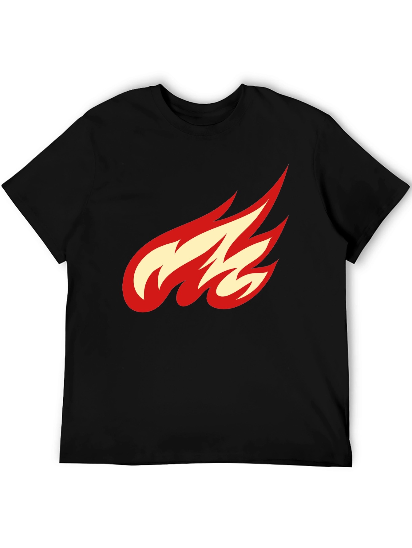 Flame Graphic Black T-Shirt - Casual Cool