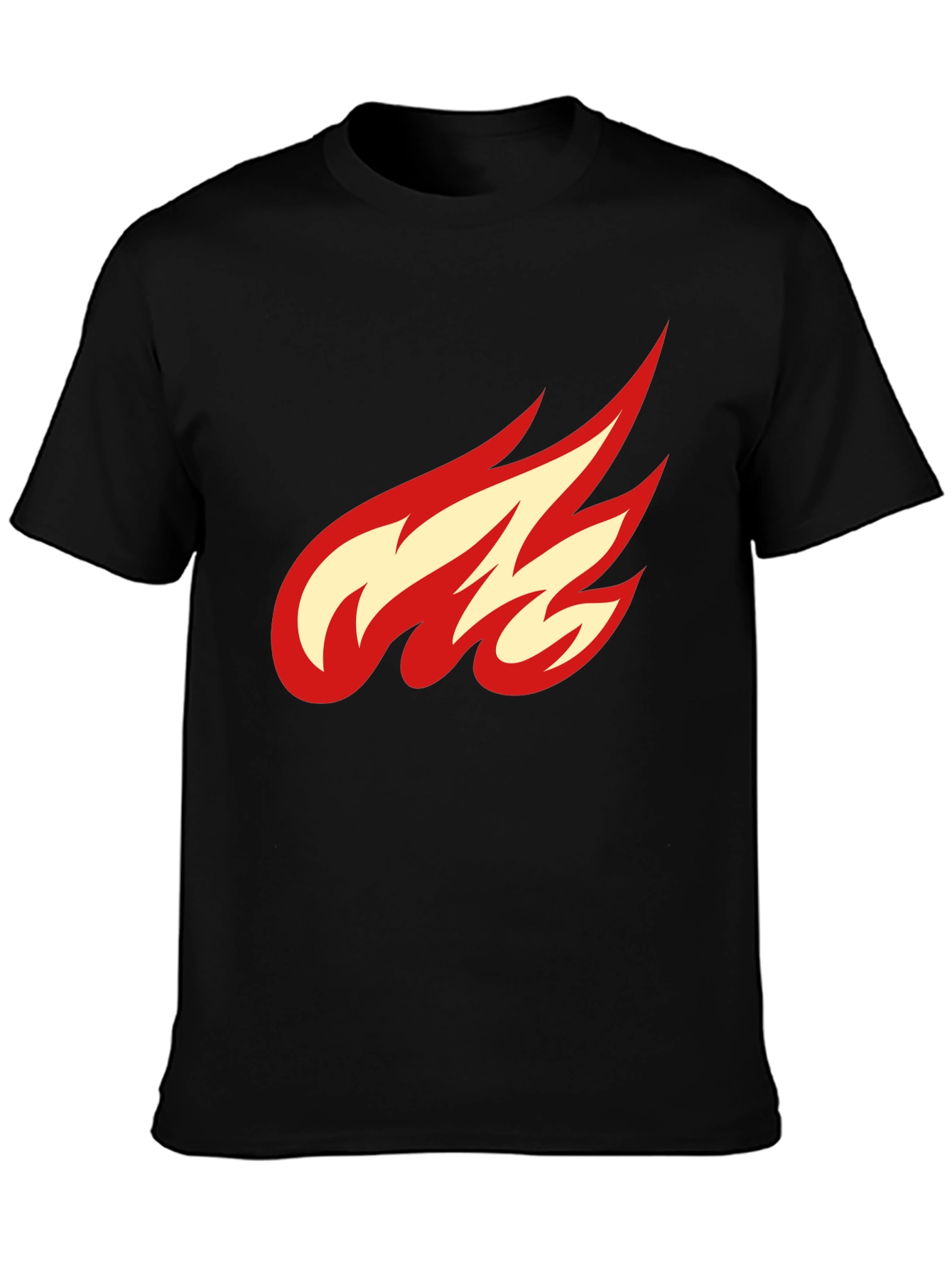 Flame Graphic Black T-Shirt - Casual Cool