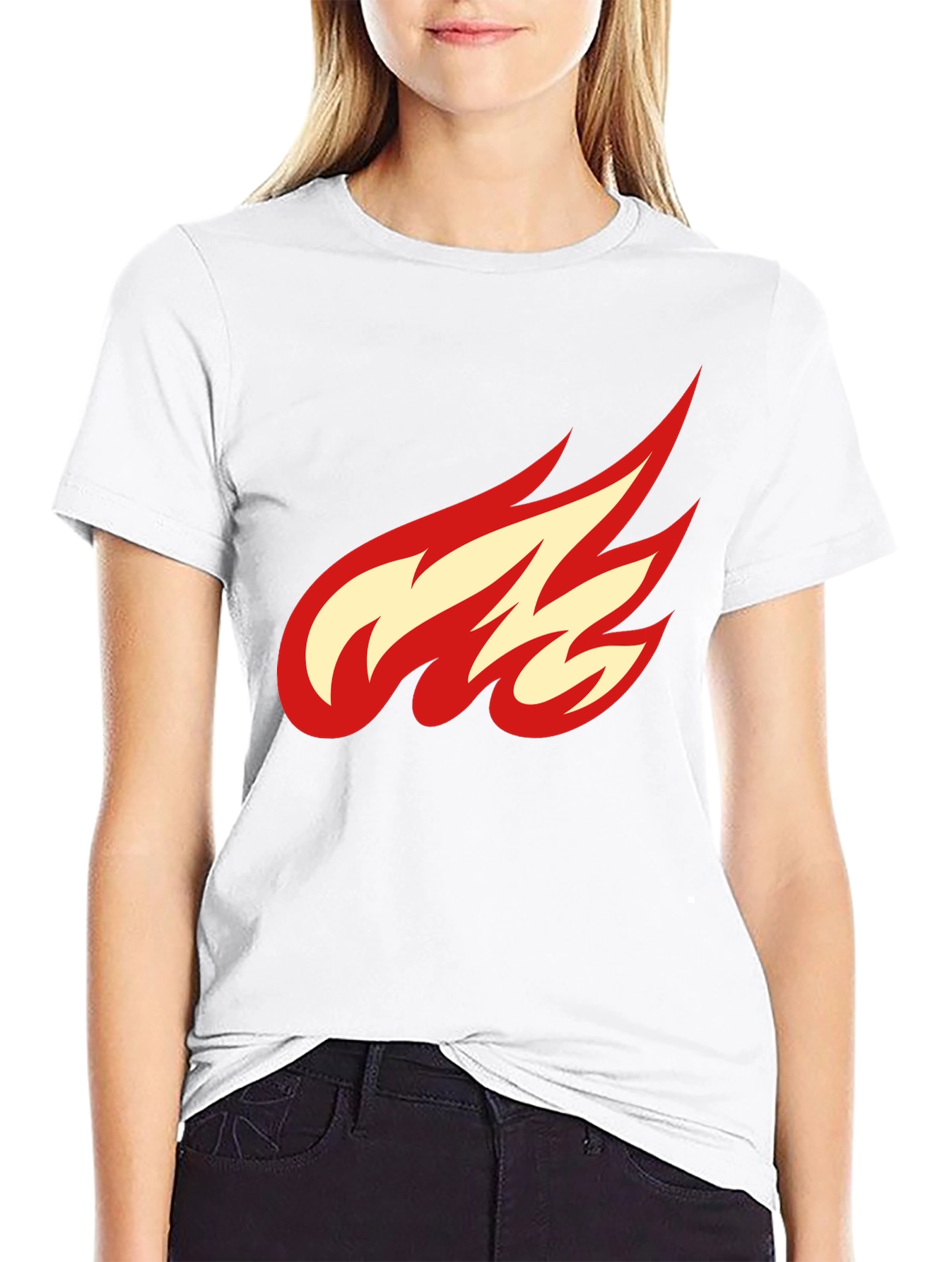 Flame Graphic Black T-Shirt - Casual Cool