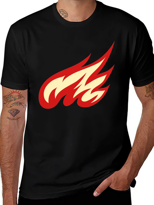 Flame Graphic Black T-Shirt - Casual Cool