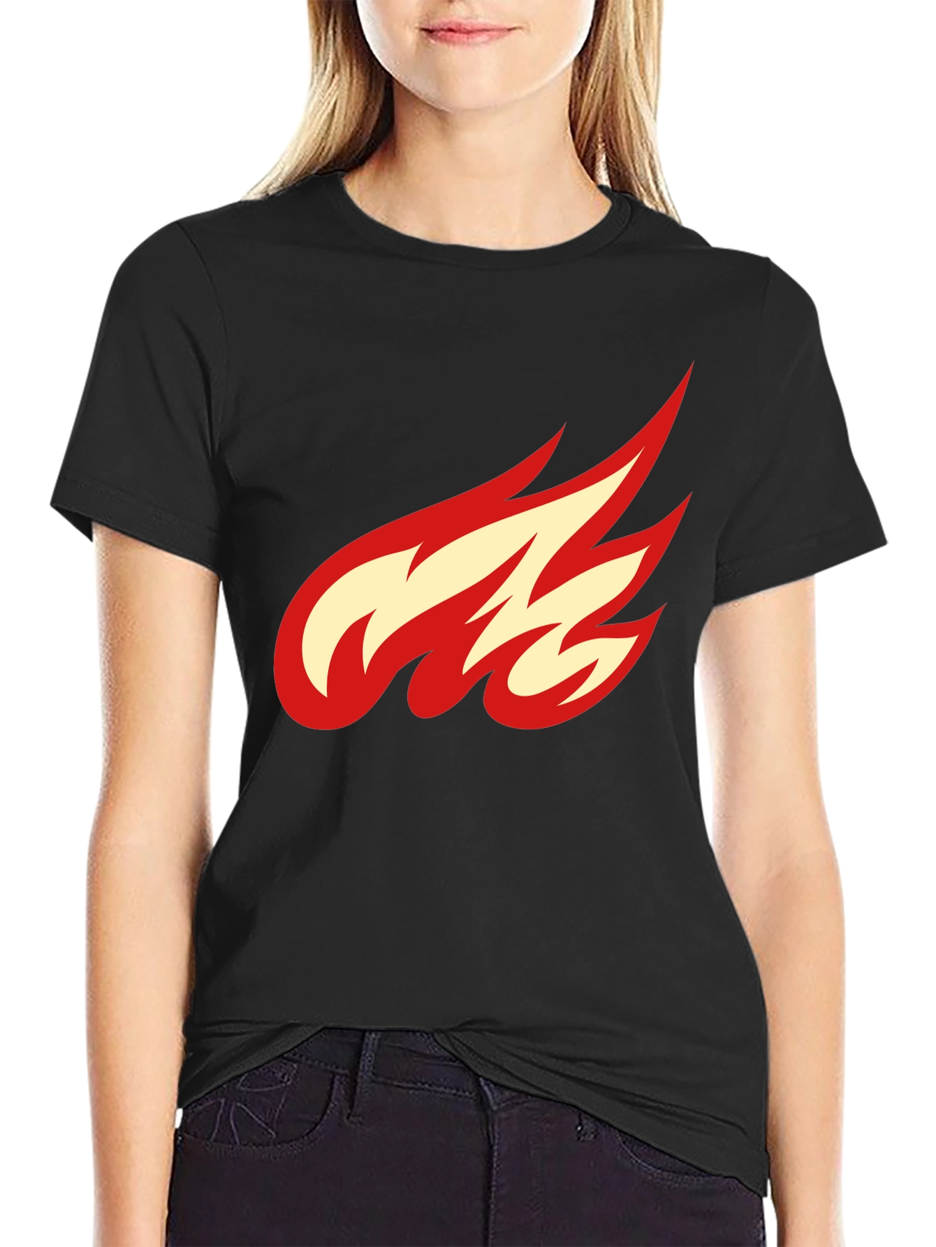 Flame Graphic Black T-Shirt - Casual Cool