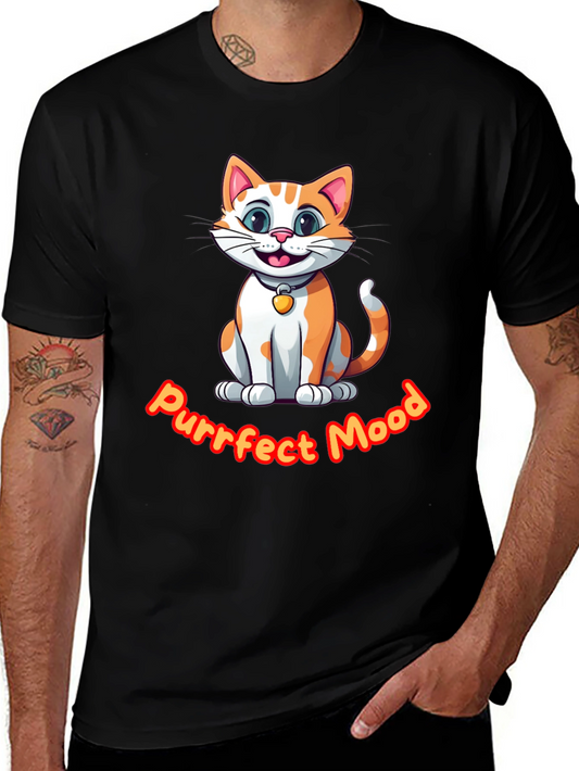 Purrfect Mood Cat Graphic Tee