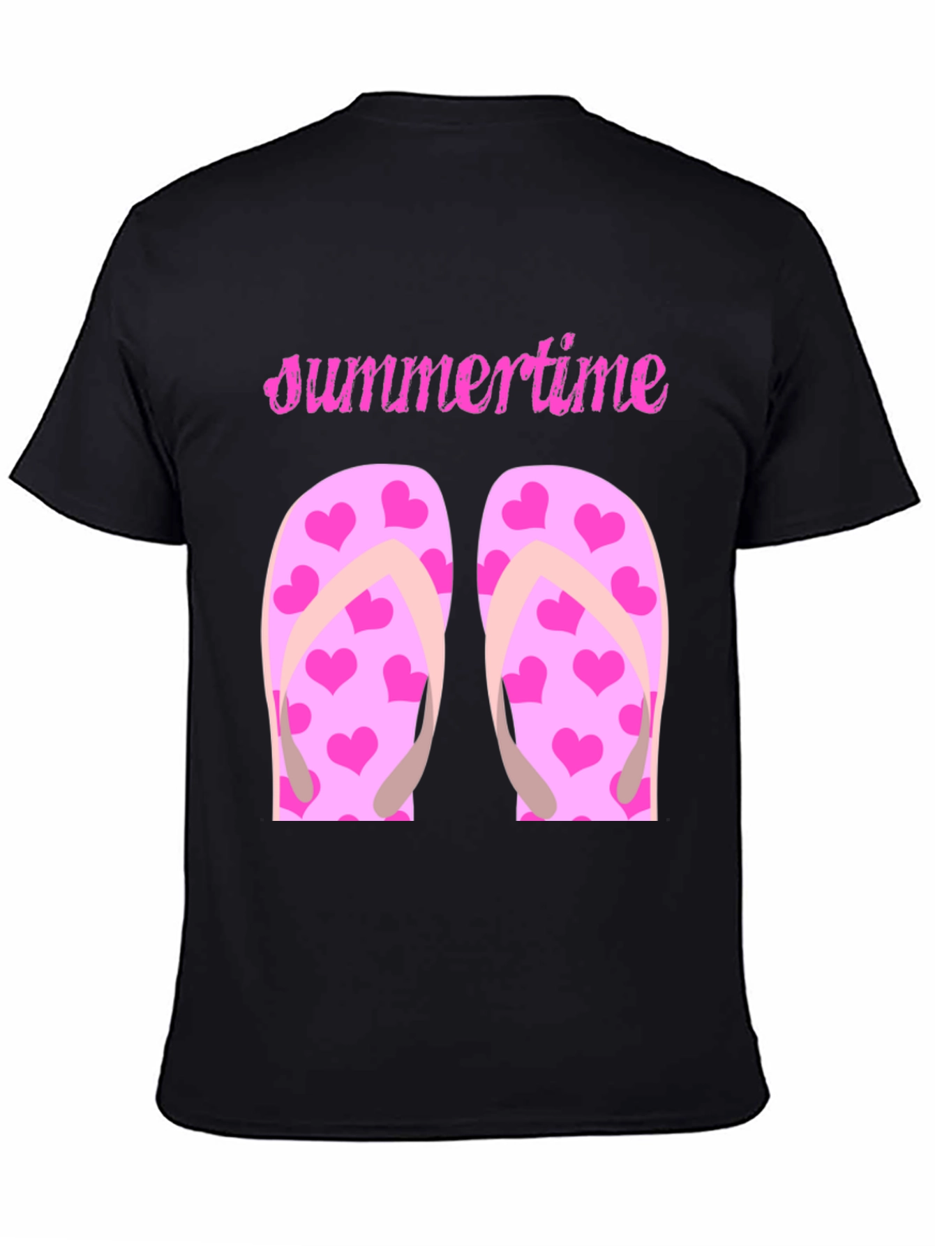 Summertime Heart Flip Flop Graphic Tee