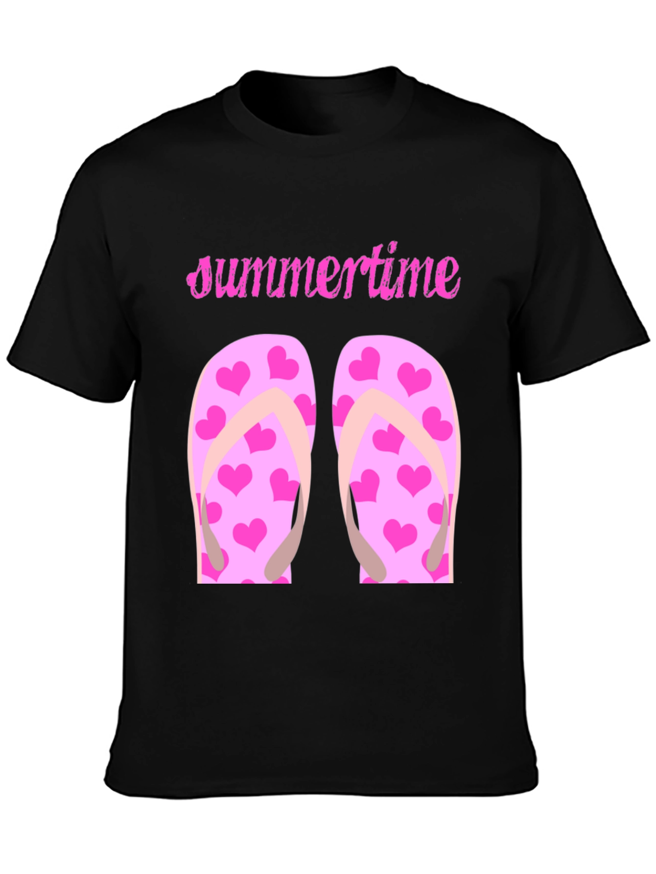 Summertime Heart Flip Flop Graphic Tee