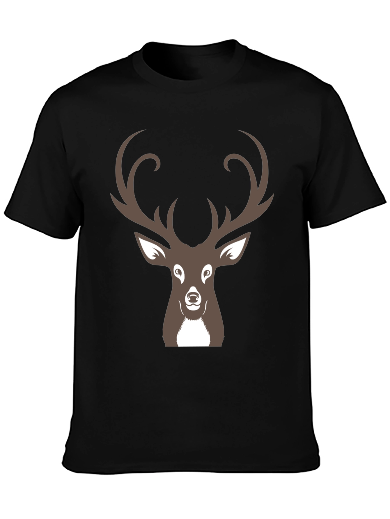 Deer Graphic Black T-Shirt for Men