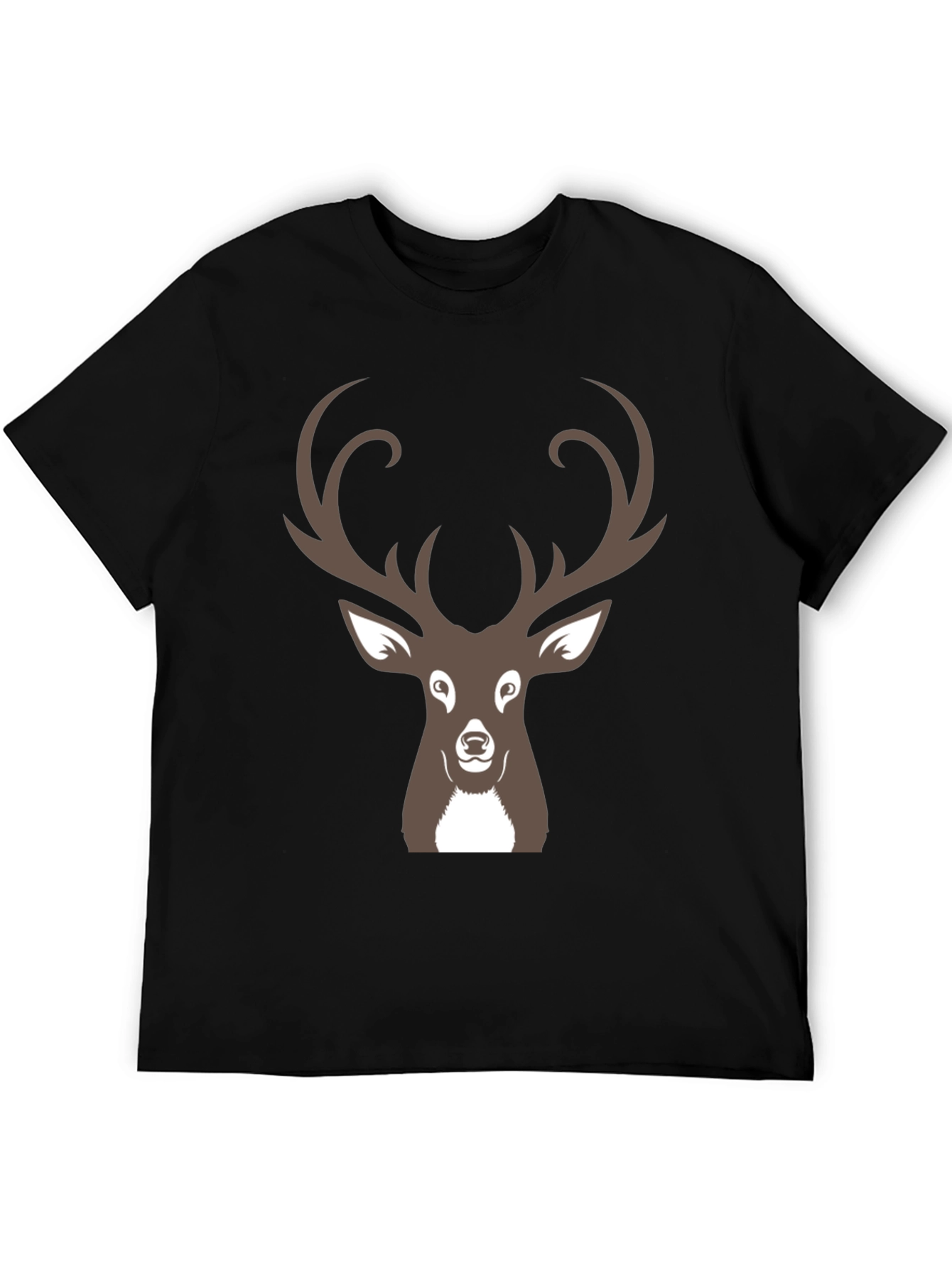 Deer Graphic Black T-Shirt for Men