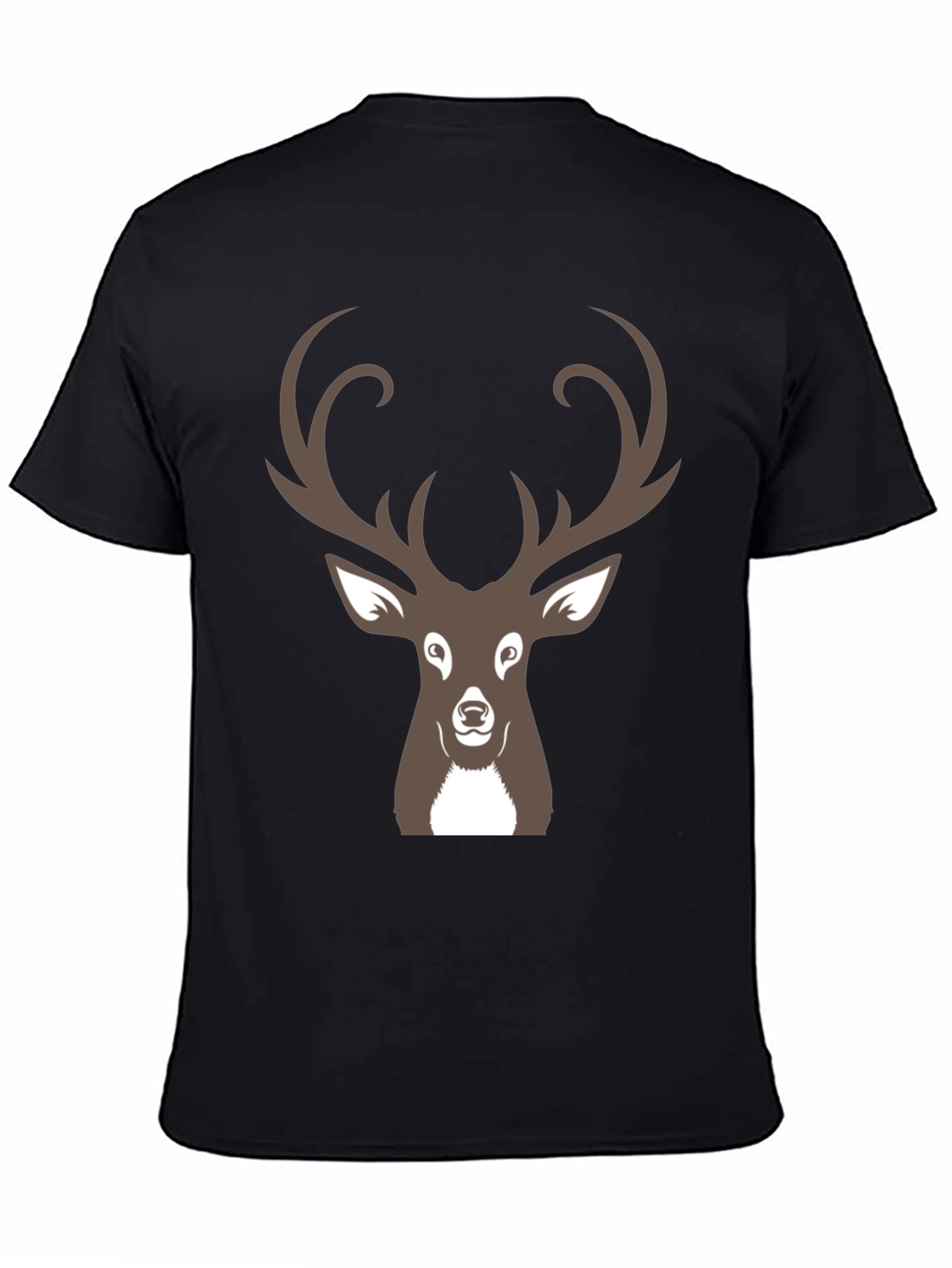 Deer Graphic Black T-Shirt for Men